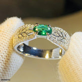 Silver-Plated Stylish Oval Zircon Ring – Women’s
